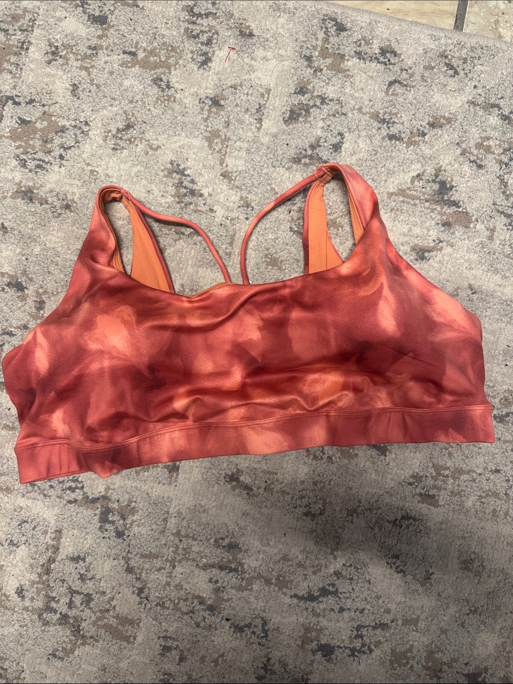 Athleta Rust Orange Tie-Dye Sports Bralette